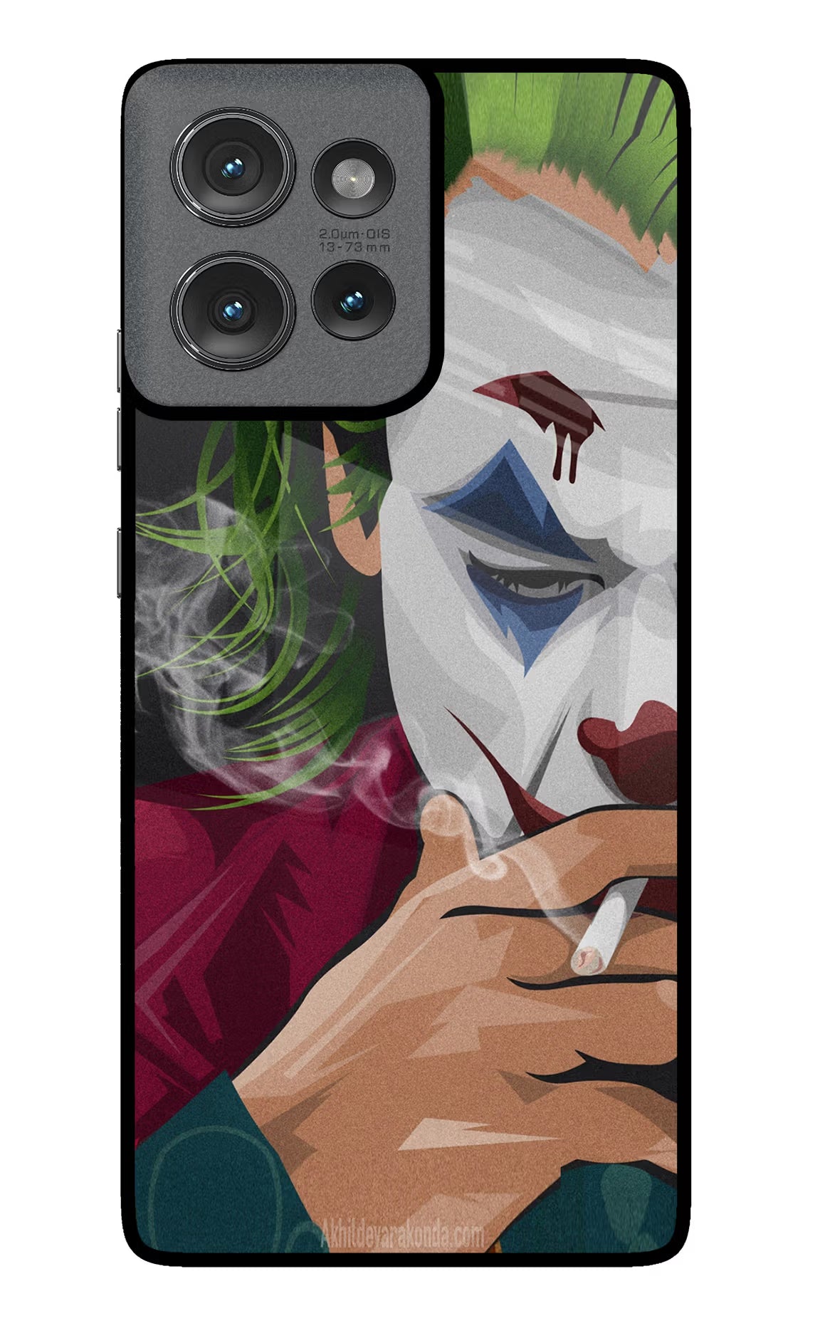 Joker Smoking Moto Edge 50 Glass Case Back Cover by Casekaro