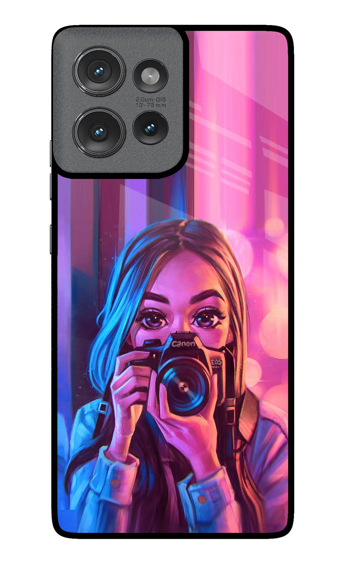 Girl Photographer Moto Edge 50 Glass Case