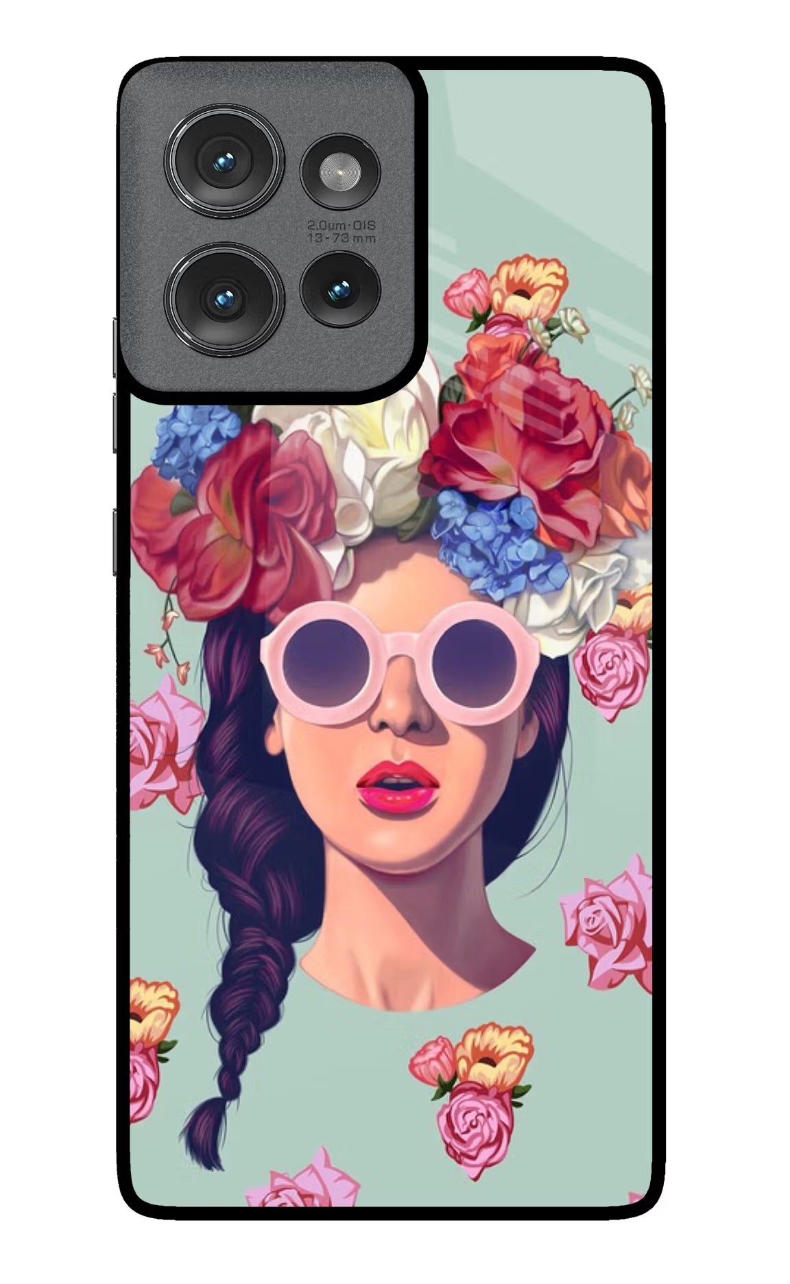 Pretty Girl Moto Edge 50 Glass Case Back Cover by Casekaro