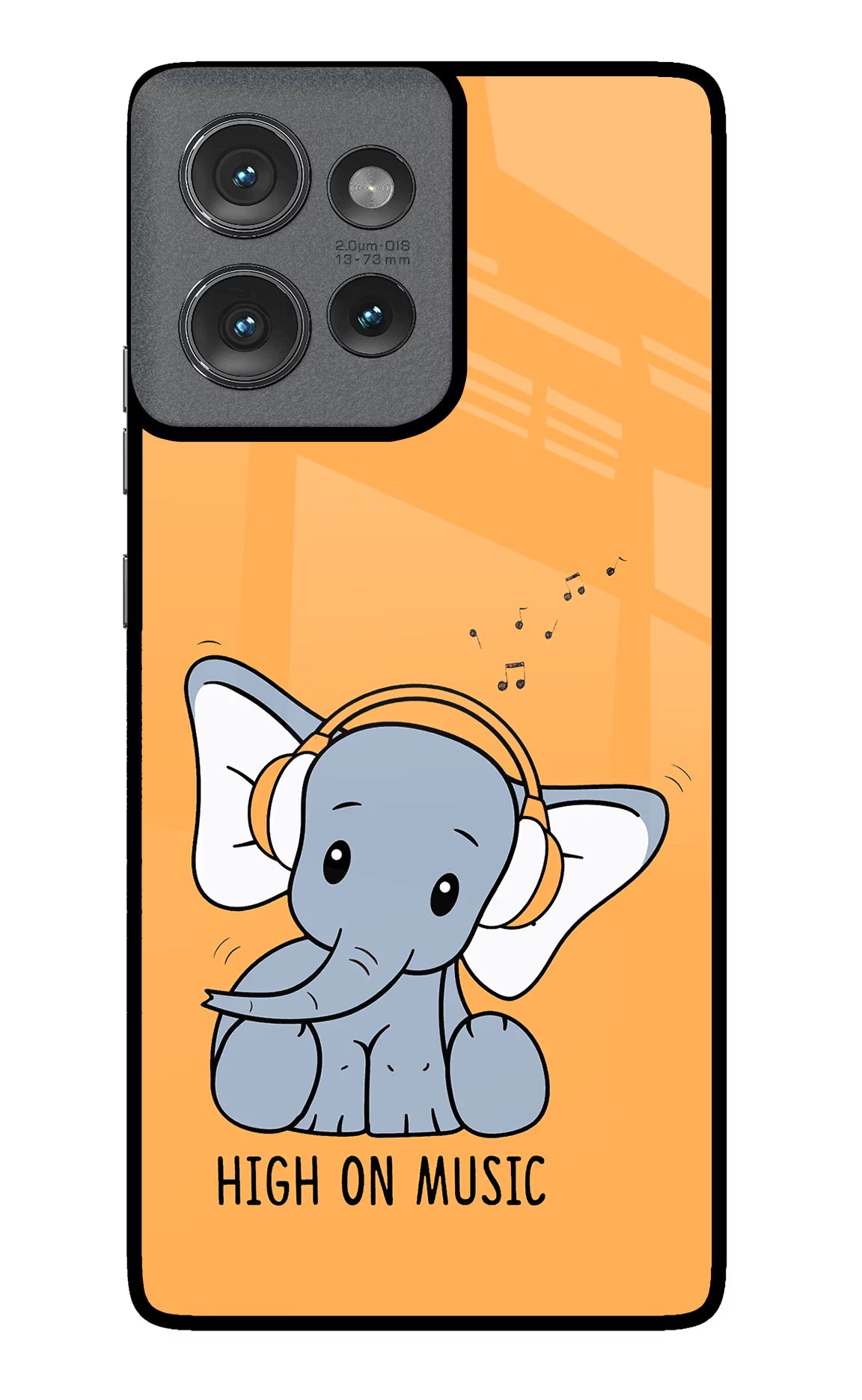 High On Music Moto Edge 50 Glass Case Back Cover by Casekaro