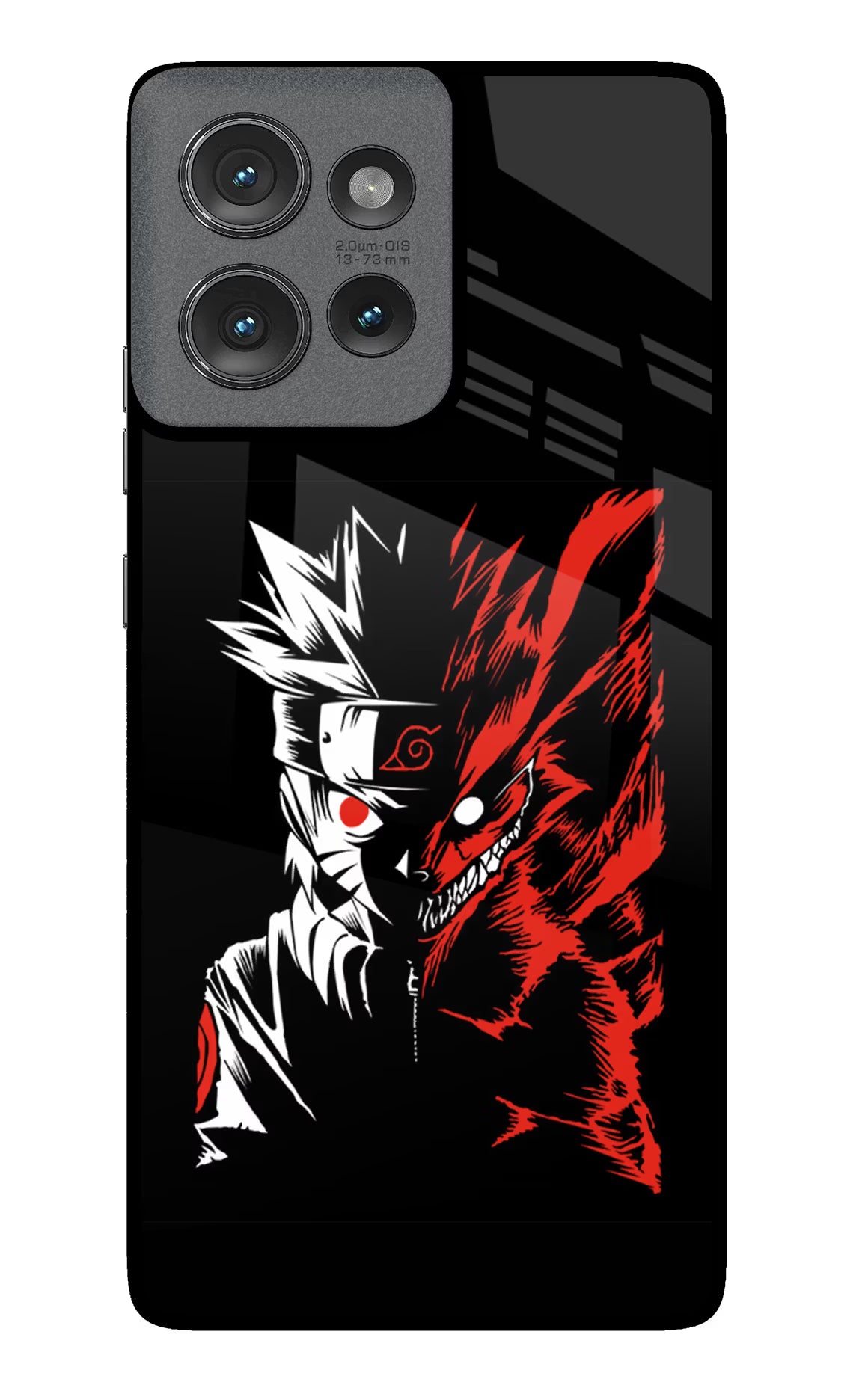 Naruto Two Face Moto Edge 50 Glass Case Back Cover by Casekaro