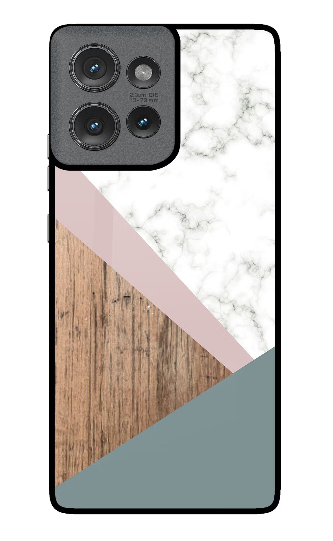 Marble wood Abstract Moto Edge 50 Glass Case