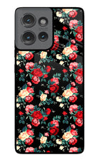 Rose Pattern Moto Edge 50 Glass Case