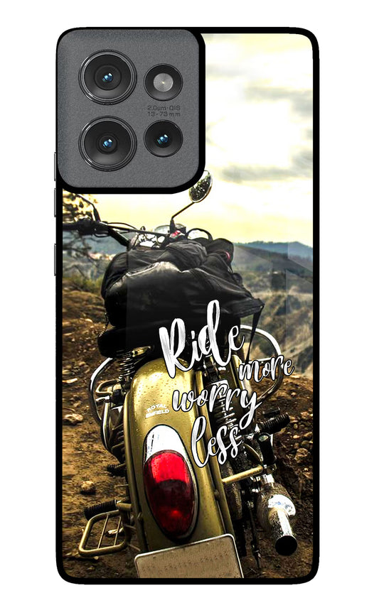 Ride More Worry Less Moto Edge 50 Glass Case