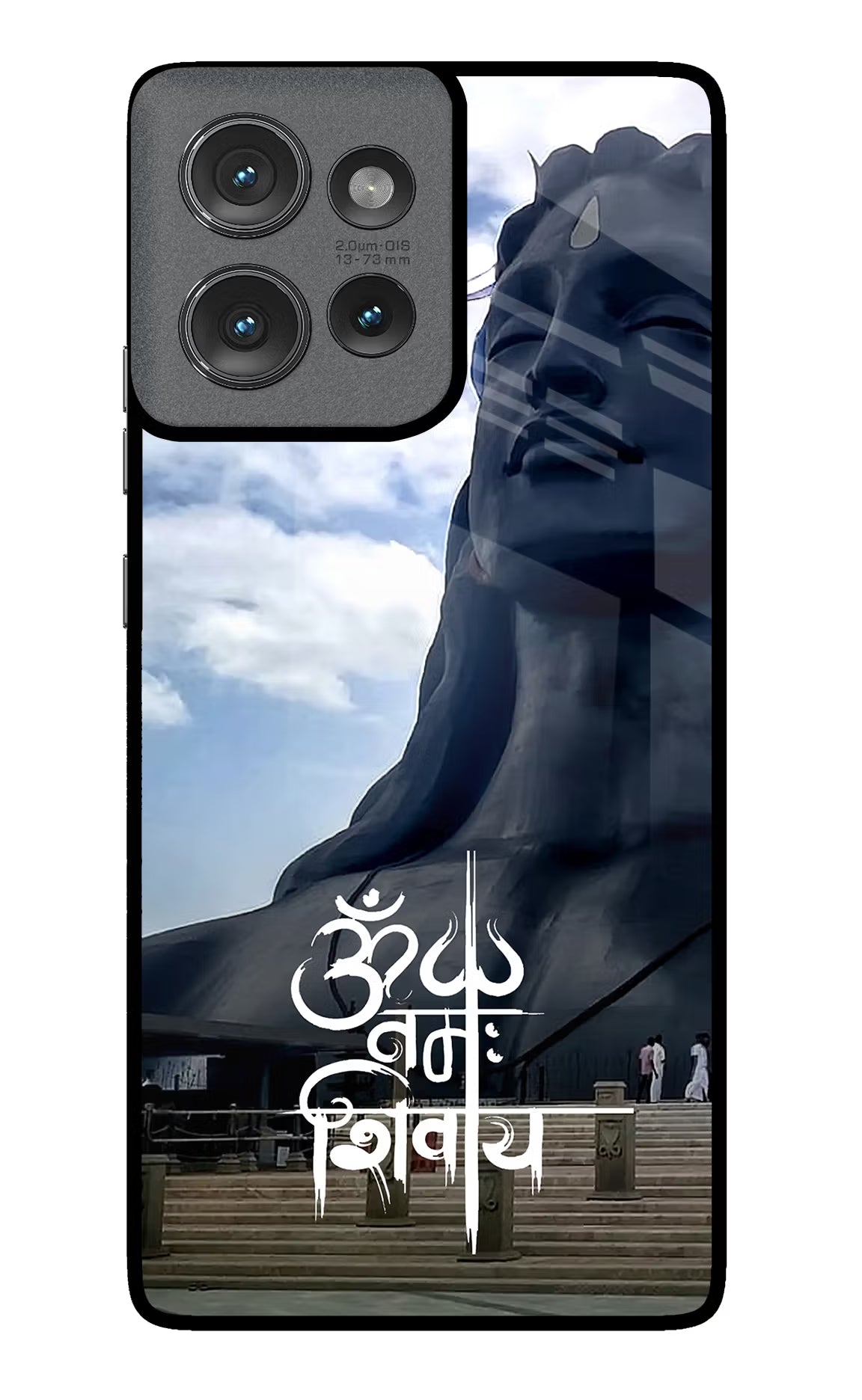 Om Namah Shivay Moto Edge 50 Glass Case Back Cover by Casekaro