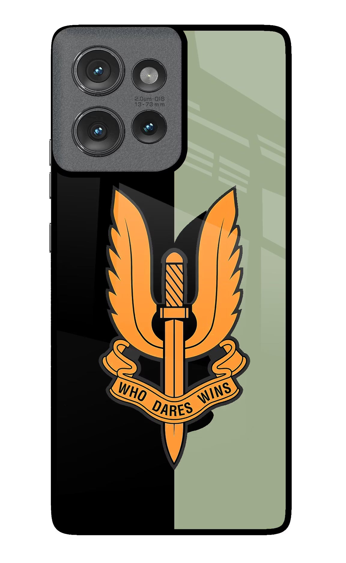 Balidan Logo Moto Edge 50 Glass Case Back Cover by Casekaro