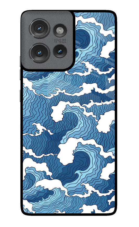 Blue Waves Moto Edge 50 Glass Case
