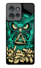 Green Owl Moto Edge 50 Glass Case