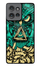 Green Owl Moto Edge 50 Glass Case