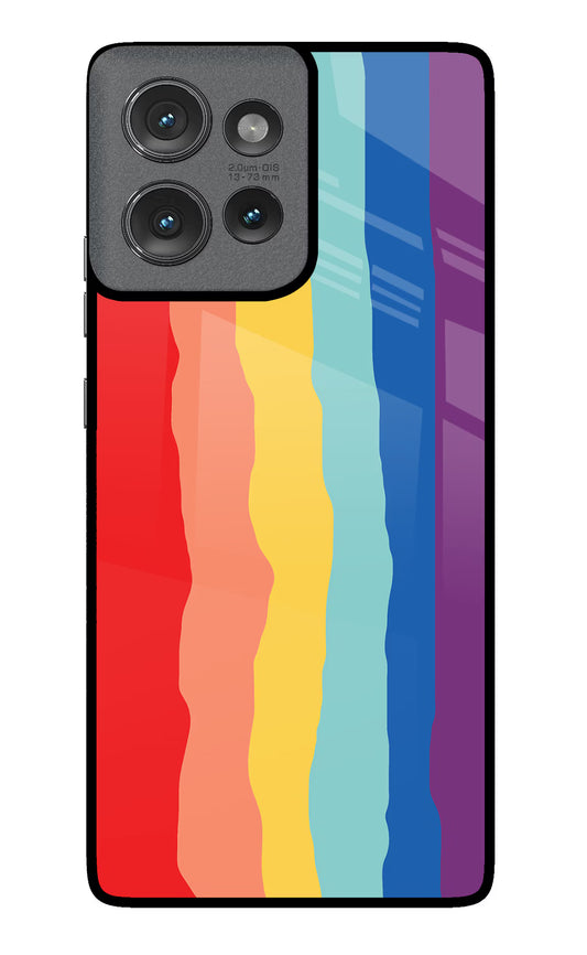 Rainbow Moto Edge 50 Glass Case