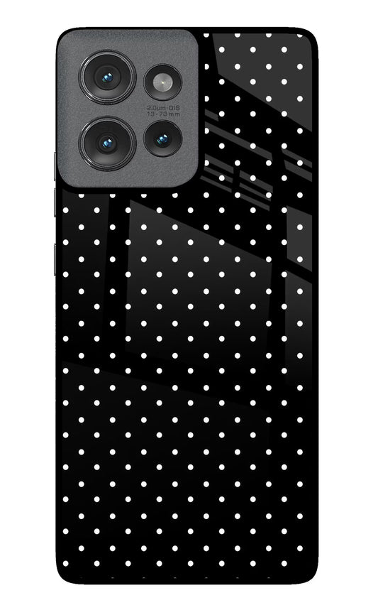 White Dots Moto Edge 50 Glass Case