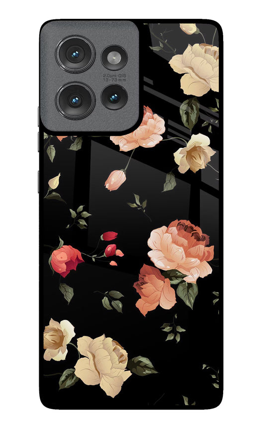 Flowers Moto Edge 50 Glass Case