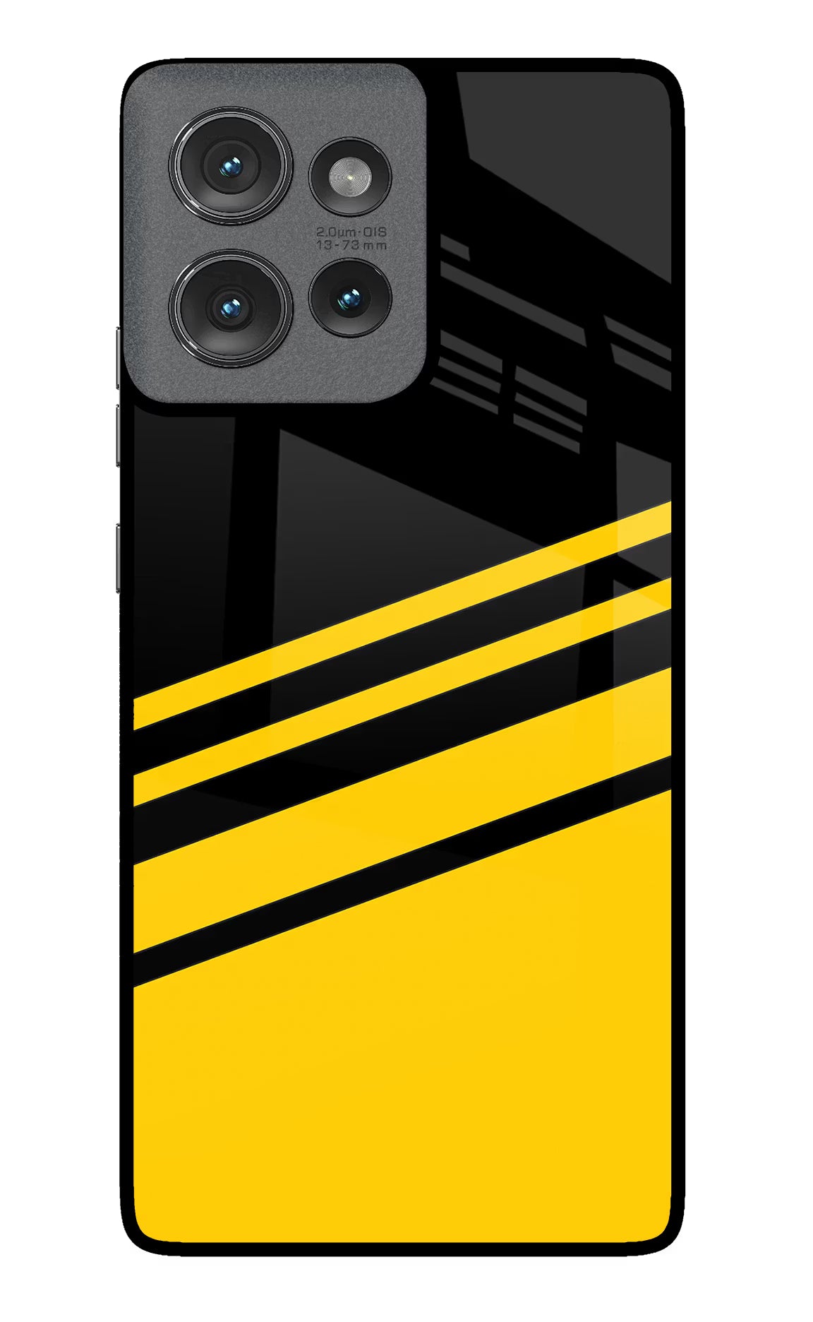 Yellow Shades Moto Edge 50 Glass Case Back Cover by Casekaro
