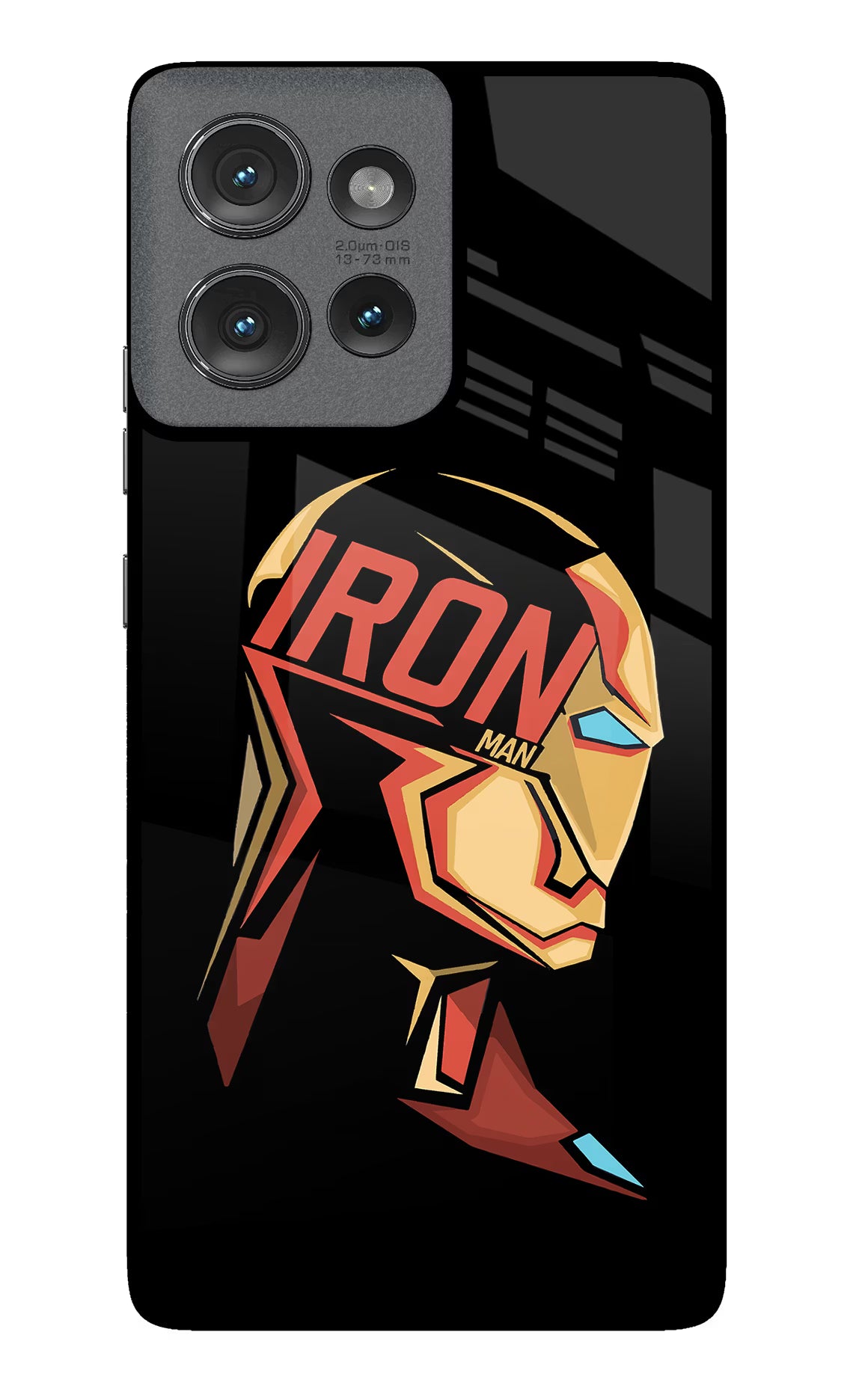 IronMan Moto Edge 50 Glass Case Back Cover by Casekaro