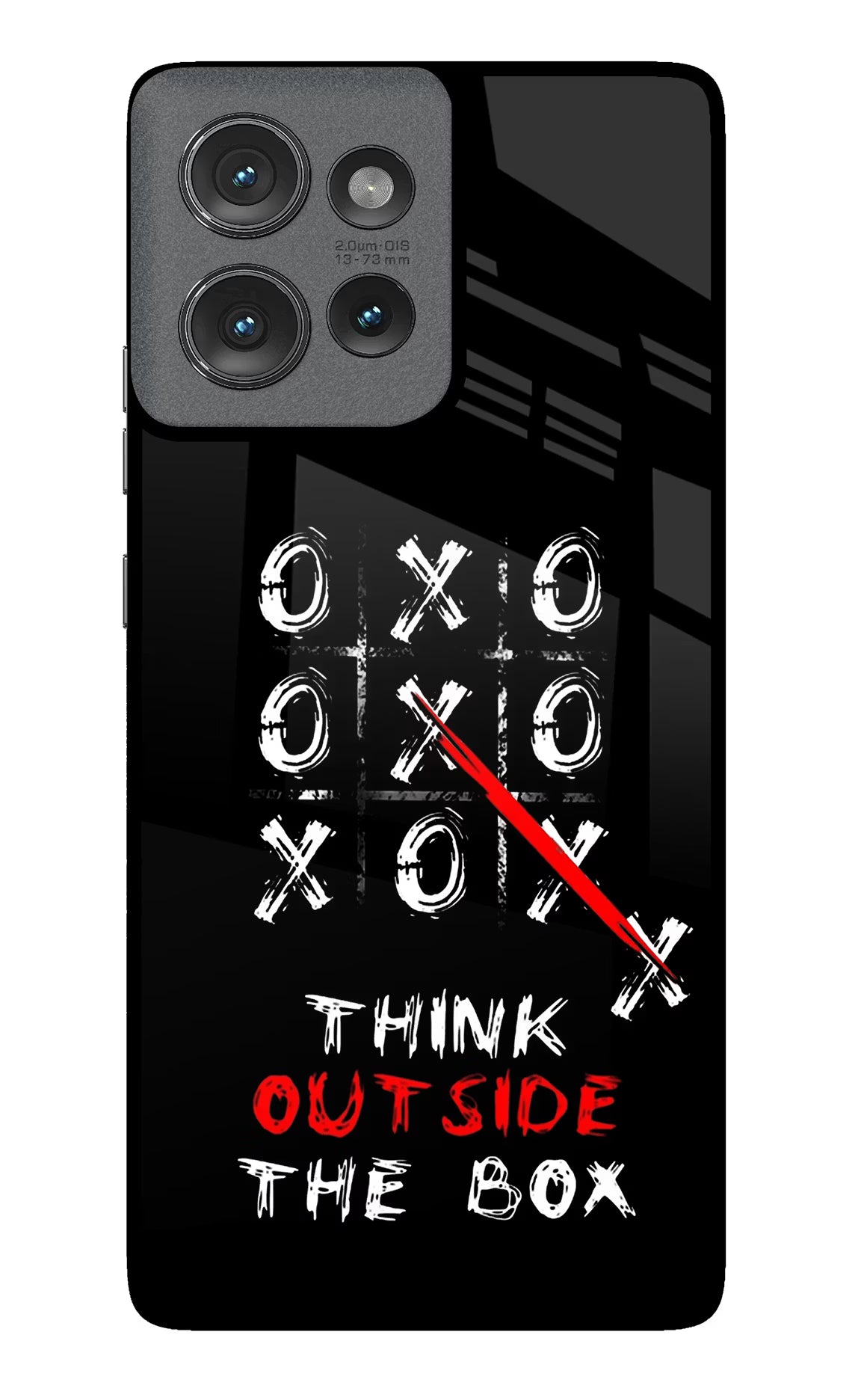 Think out of the BOX Moto Edge 50 Glass Case Back Cover by Casekaro