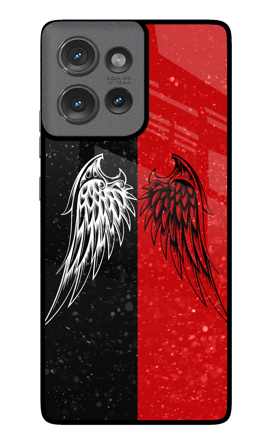 Wings Moto Edge 50 Glass Case Back Cover by Casekaro