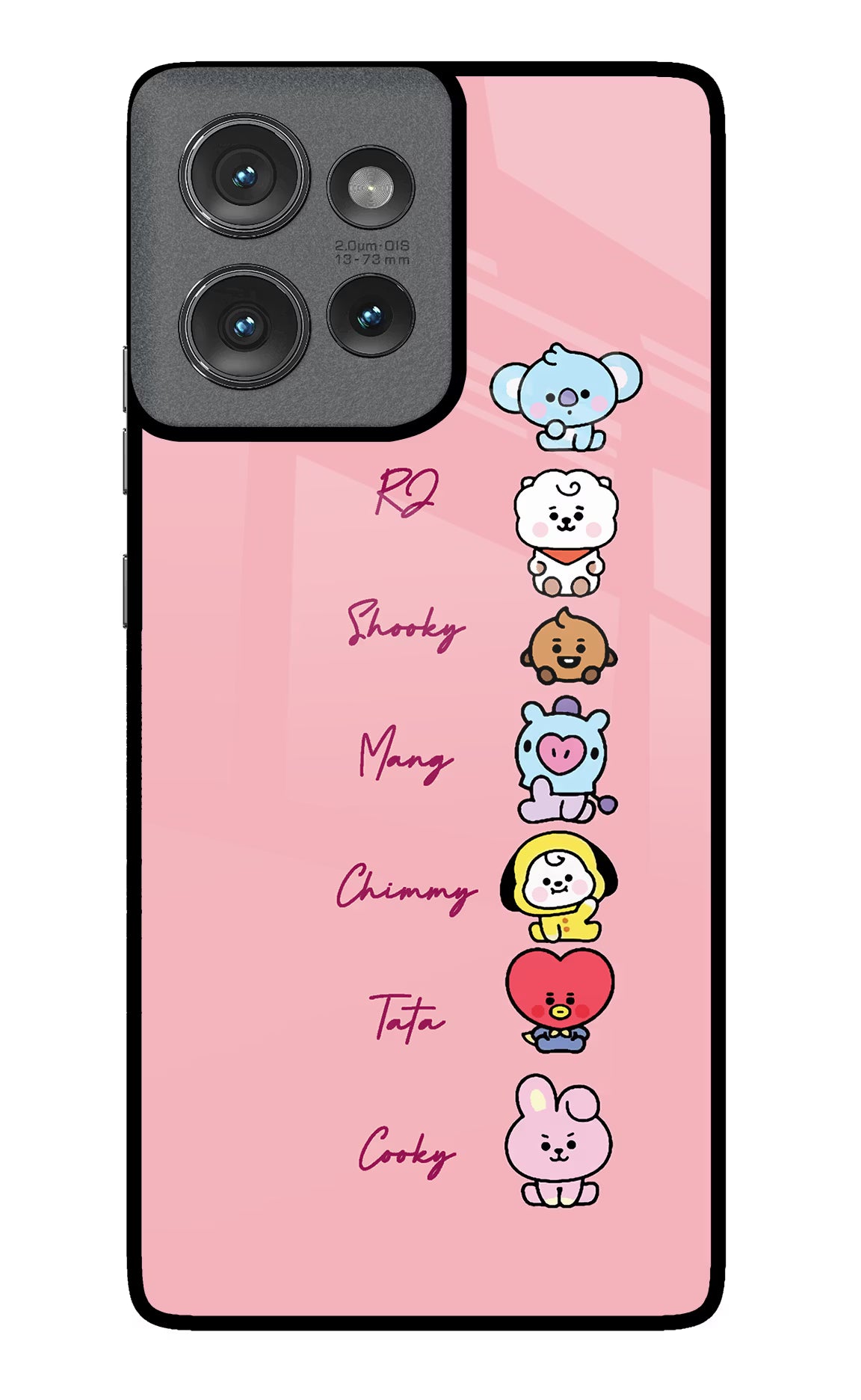 BTS names Moto Edge 50 Glass Case Back Cover by Casekaro