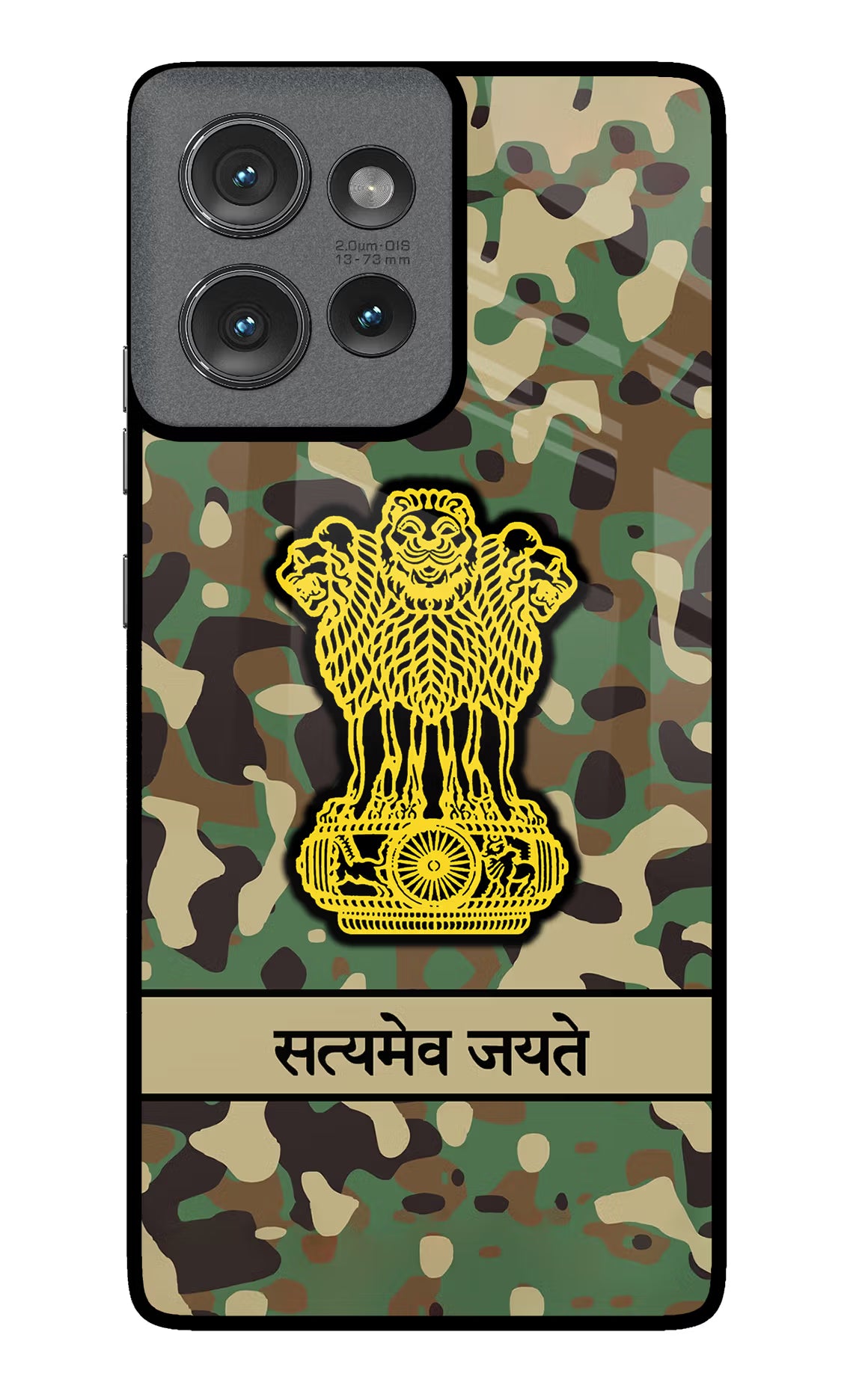 Satyamev Jayate Army Moto Edge 50 Glass Case