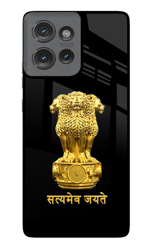 Satyamev Jayate Golden Moto Edge 50 Glass Case