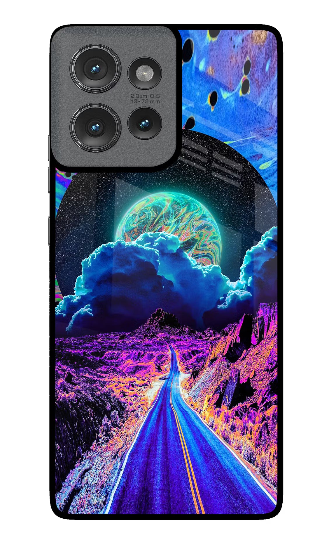 Psychedelic Painting Moto Edge 50 Glass Case