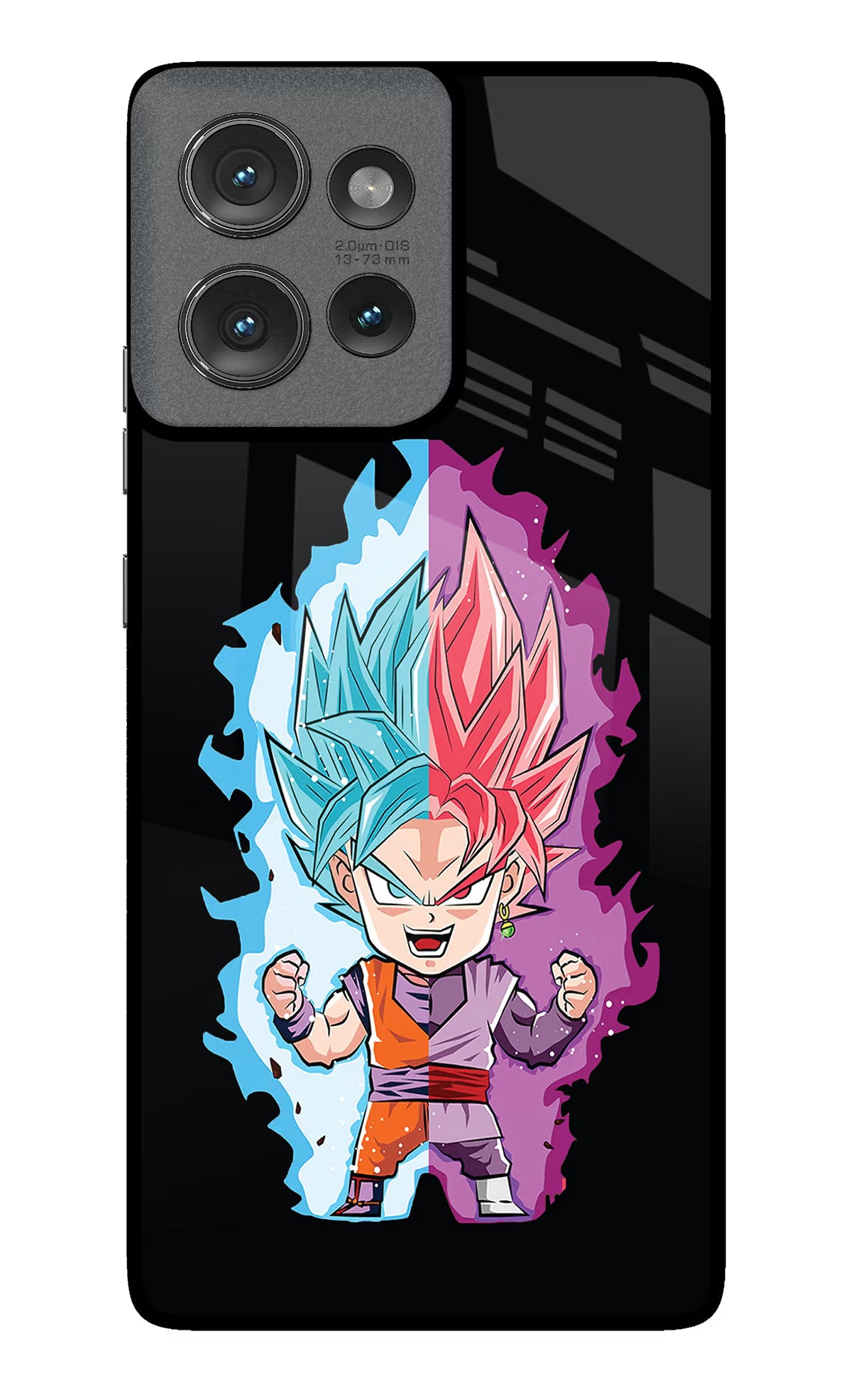 Chota Goku Moto Edge 50 Glass Case Back Cover by Casekaro