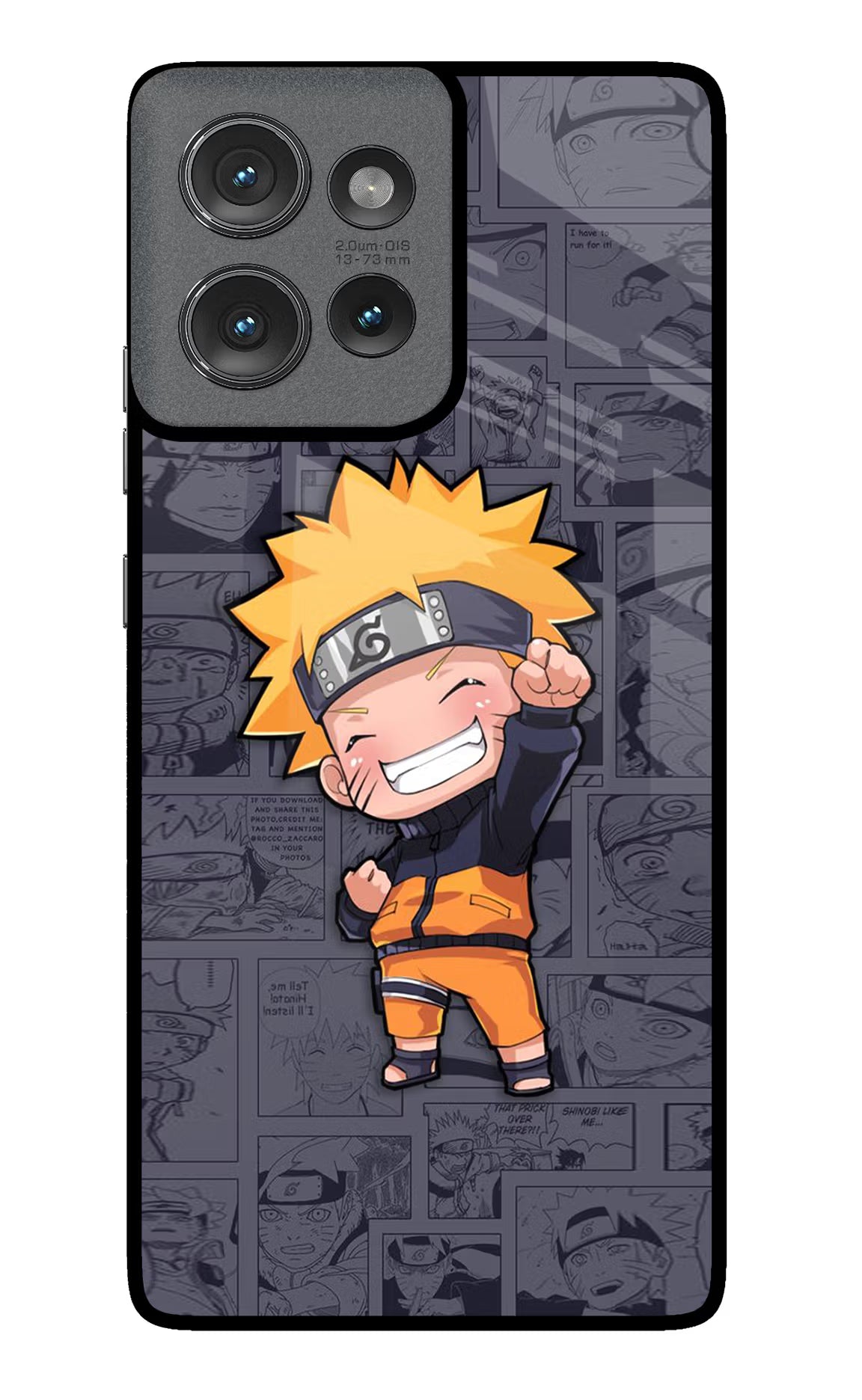 Chota Naruto Moto Edge 50 Glass Case Back Cover by Casekaro