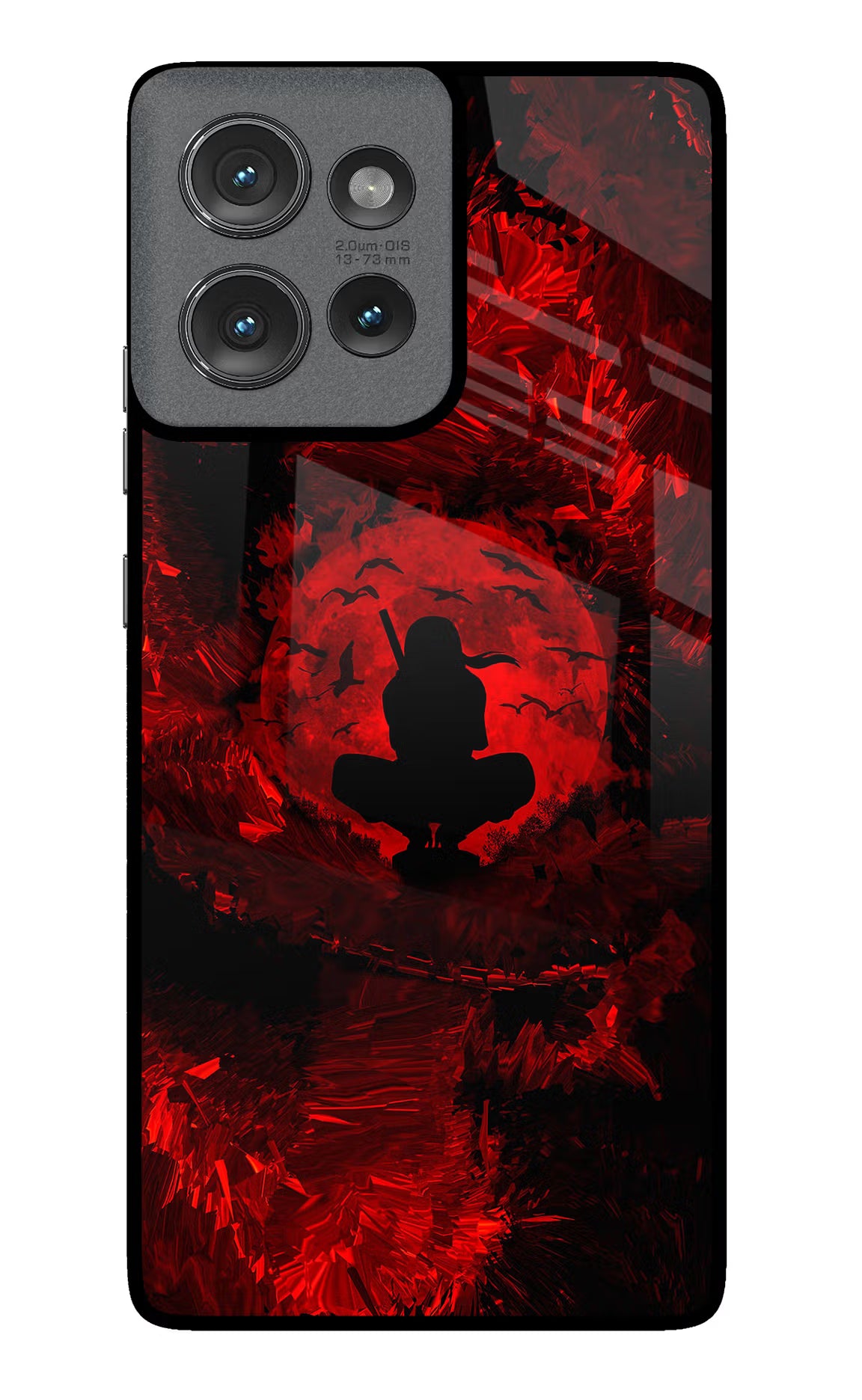 Itachi Uchiha Moto Edge 50 Glass Case Back Cover by Casekaro