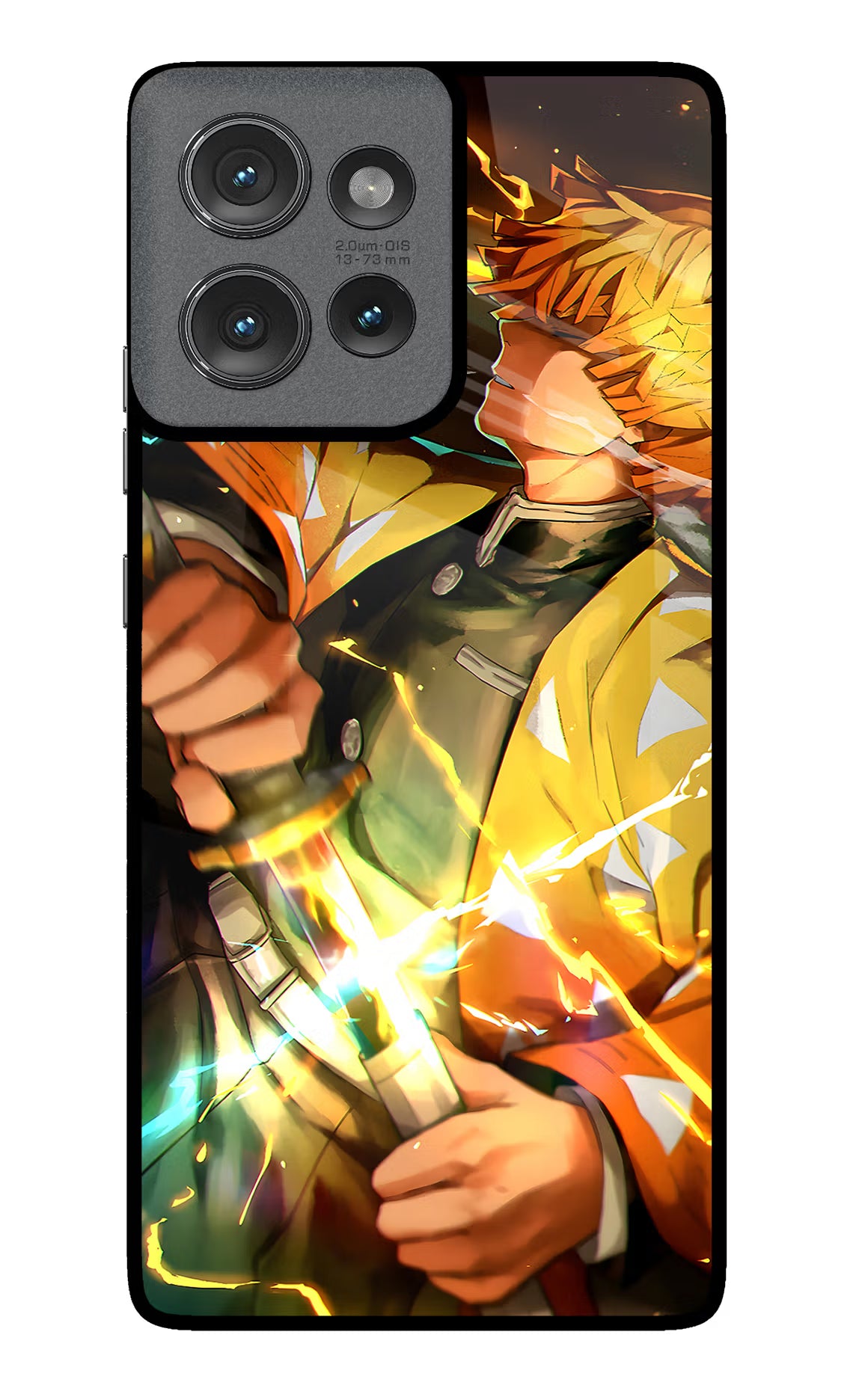 Demon Slayer Moto Edge 50 Glass Case Back Cover by Casekaro