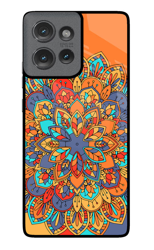 Color Mandala Moto Edge 50 Glass Case