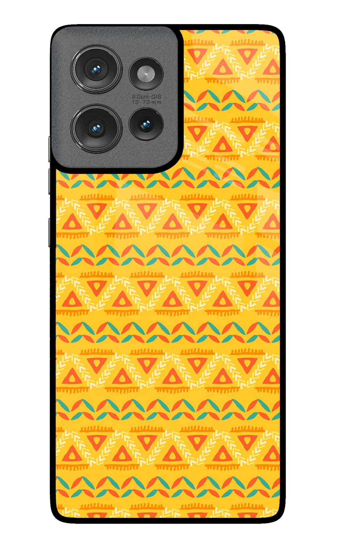 Tribal Pattern Moto Edge 50 Glass Case Back Cover by Casekaro
