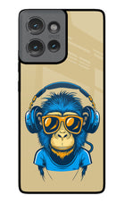 Monkey Headphone Moto Edge 50 Glass Case