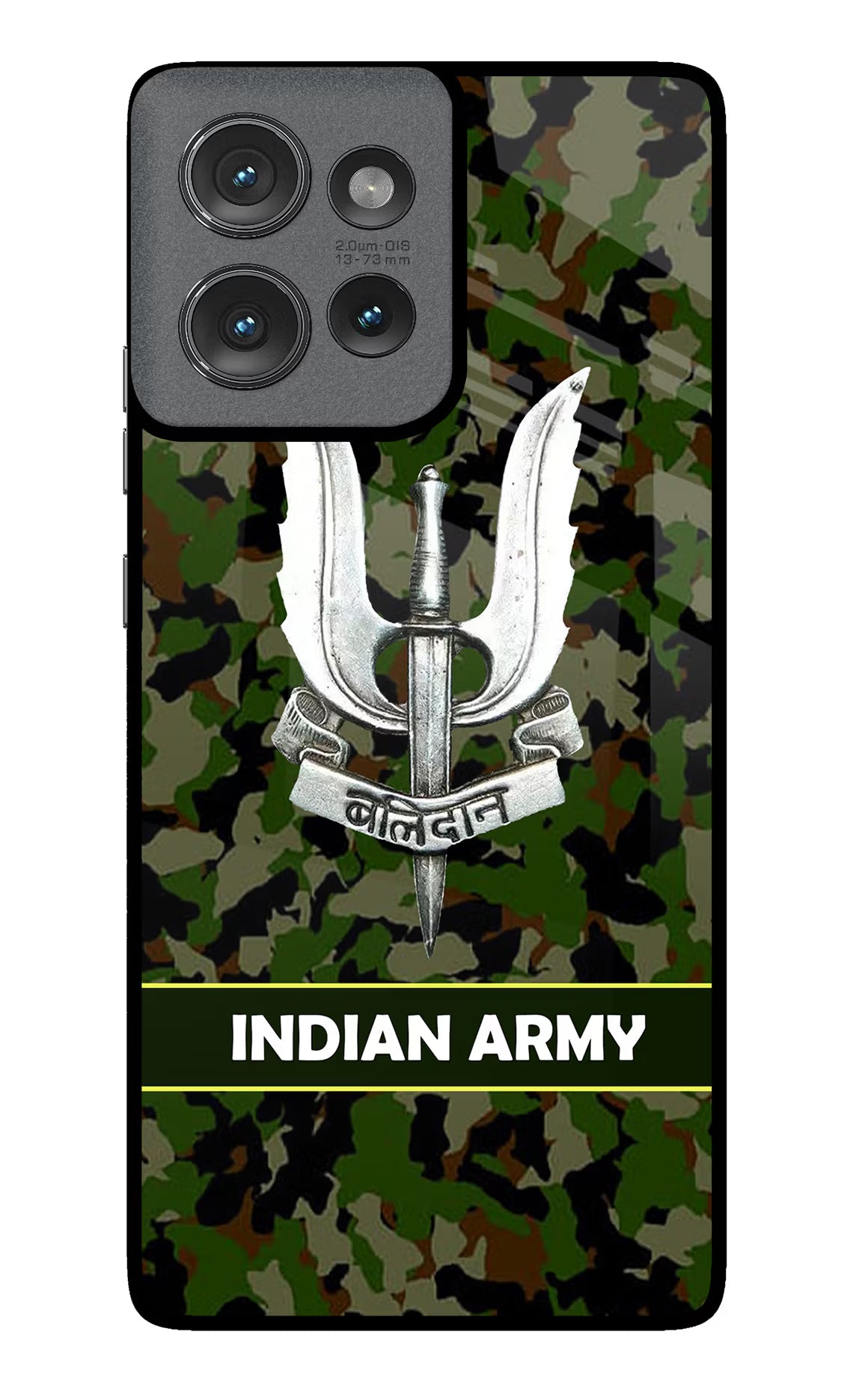 Balidan Indian Logo Moto Edge 50 Glass Case Back Cover by Casekaro