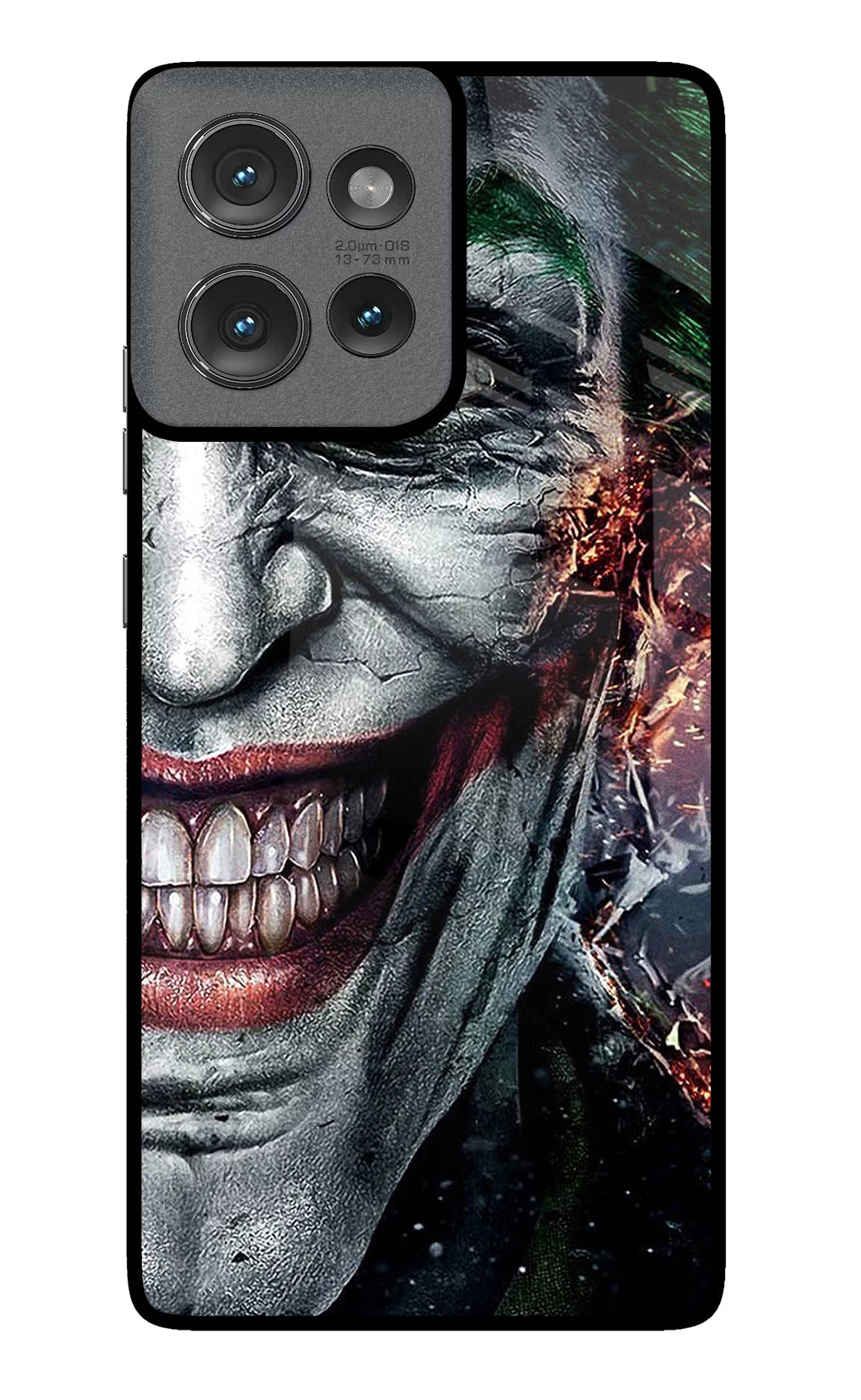Joker Cam Moto Edge 50 Glass Case Back Cover by Casekaro