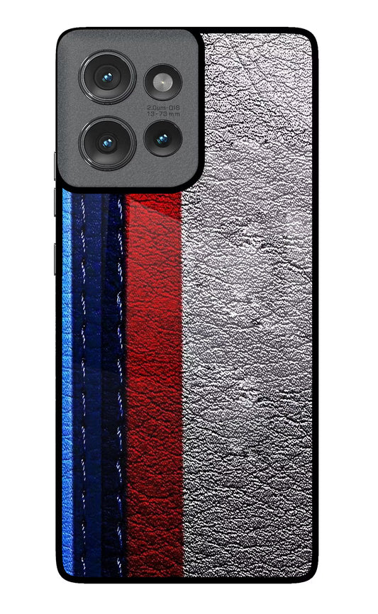 BMW Stripes Moto Edge 50 Glass Case