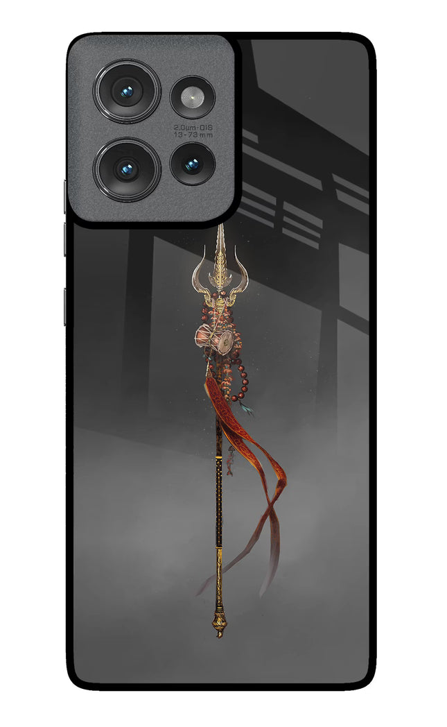 Shiv Trishul Moto Edge 50 Glass Case