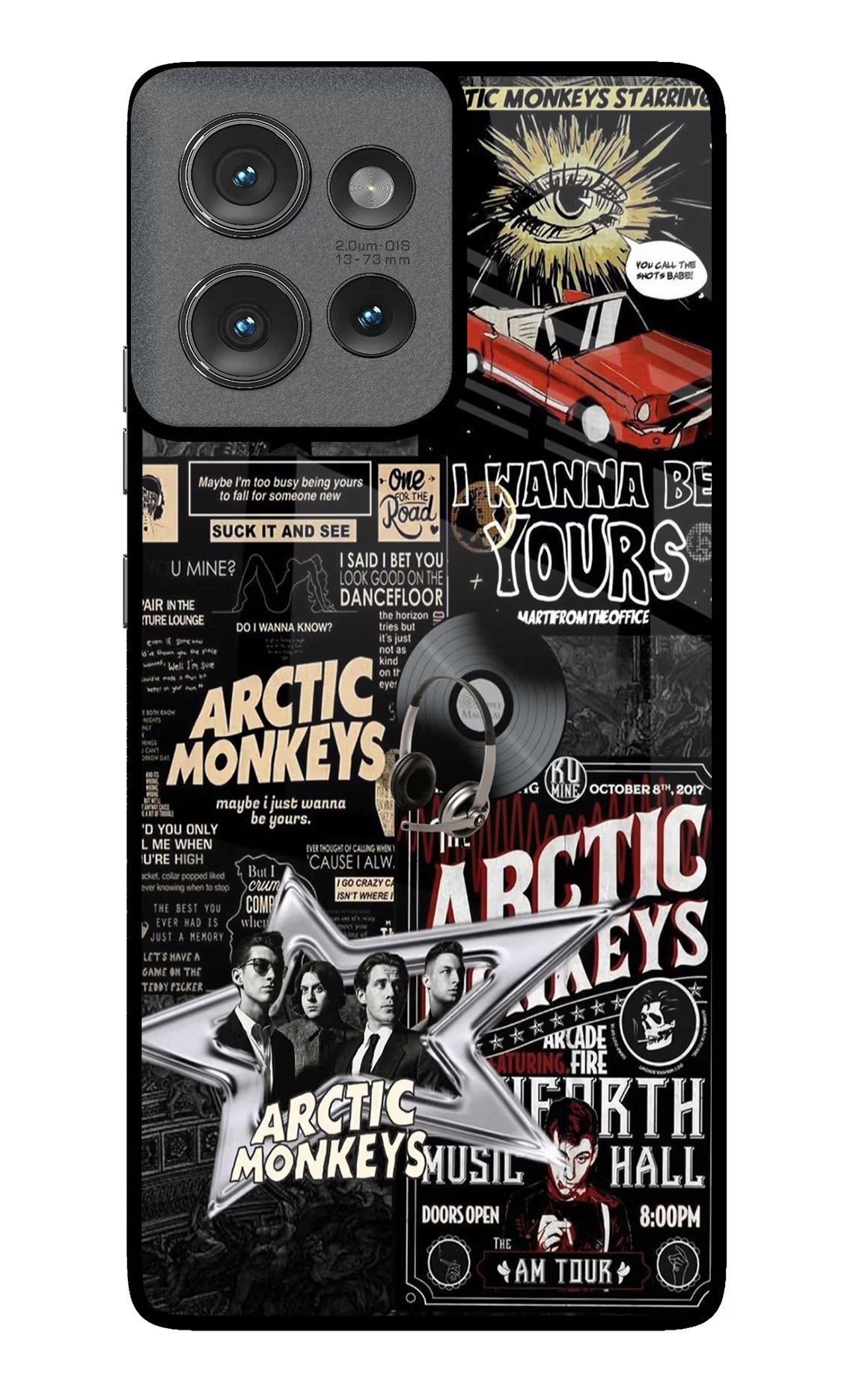 Arctic Monkeys Moto Edge 50 Glass Case Back Cover by Casekaro