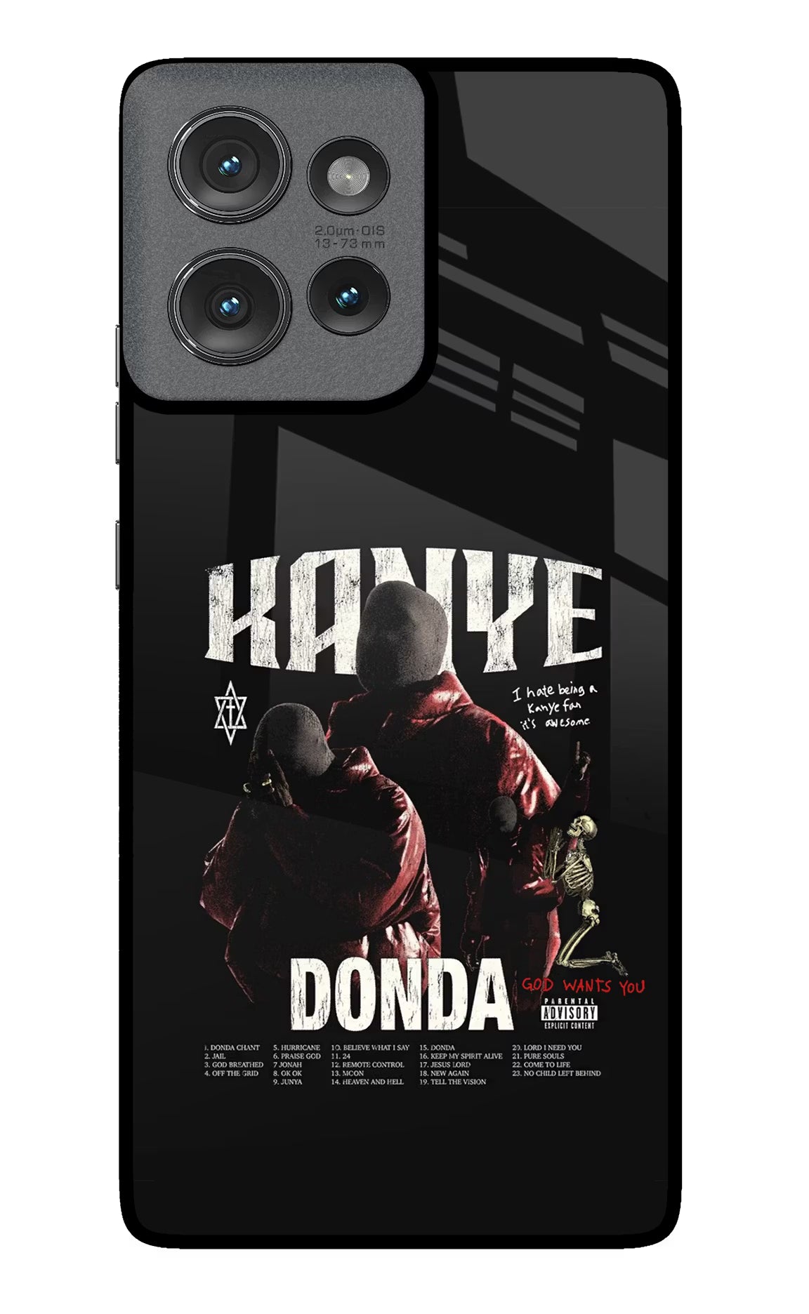 Donda Kanye West Moto Edge 50 Glass Case Back Cover by Casekaro