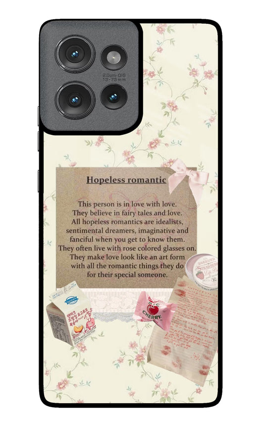 Hopeless Romantic Moto Edge 50 Glass Case