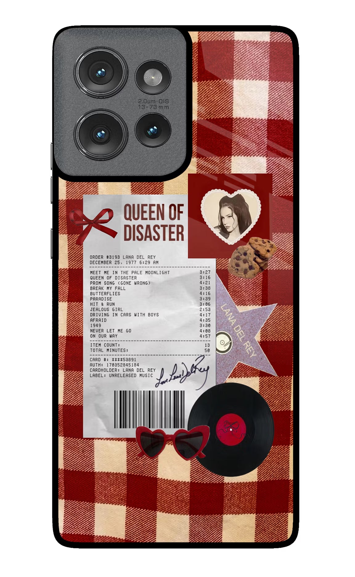 Queen of Disaster Moto Edge 50 Glass Case