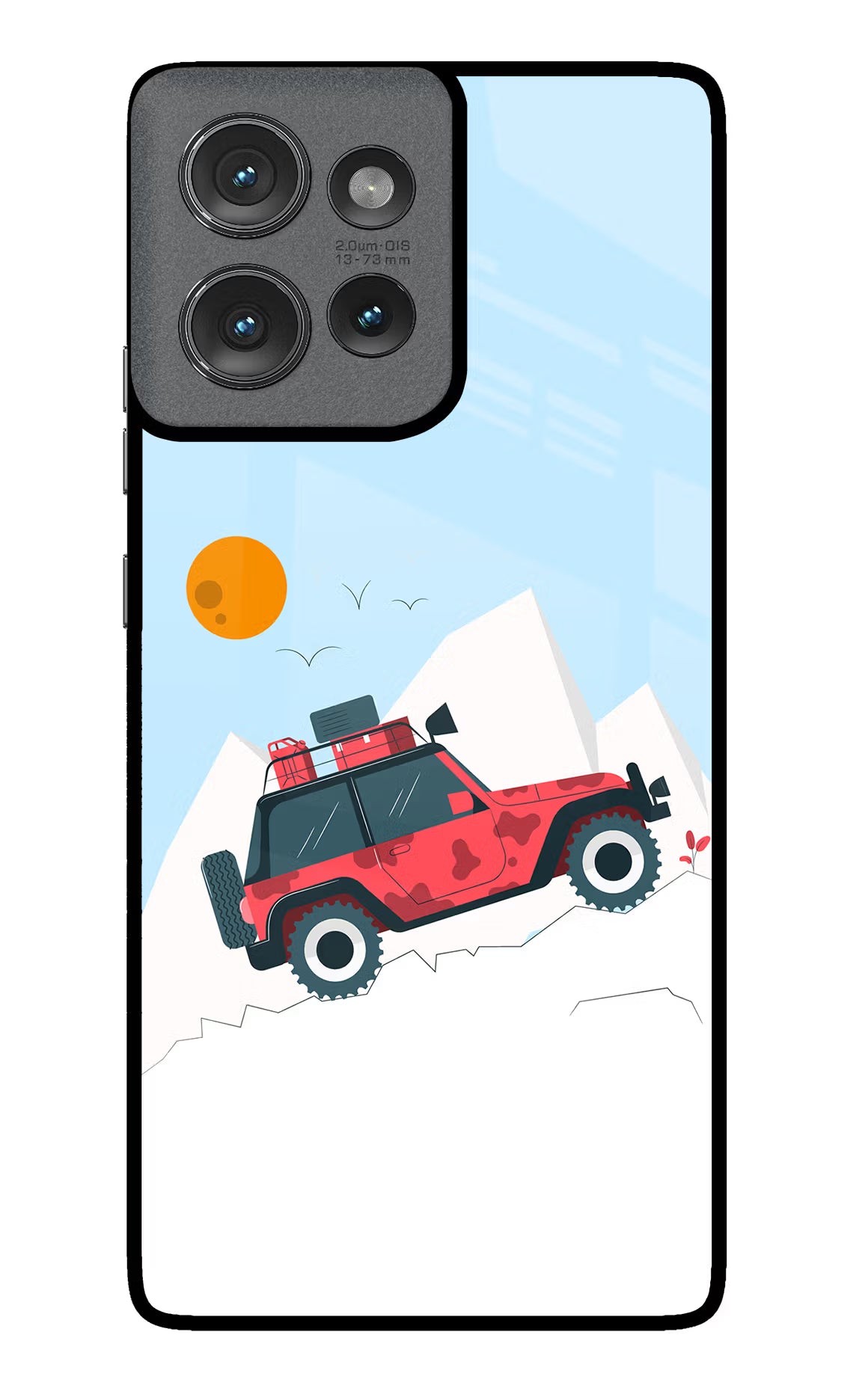 Mountain Trail Beast Moto Edge 50 Glass Case Back Cover by Casekaro