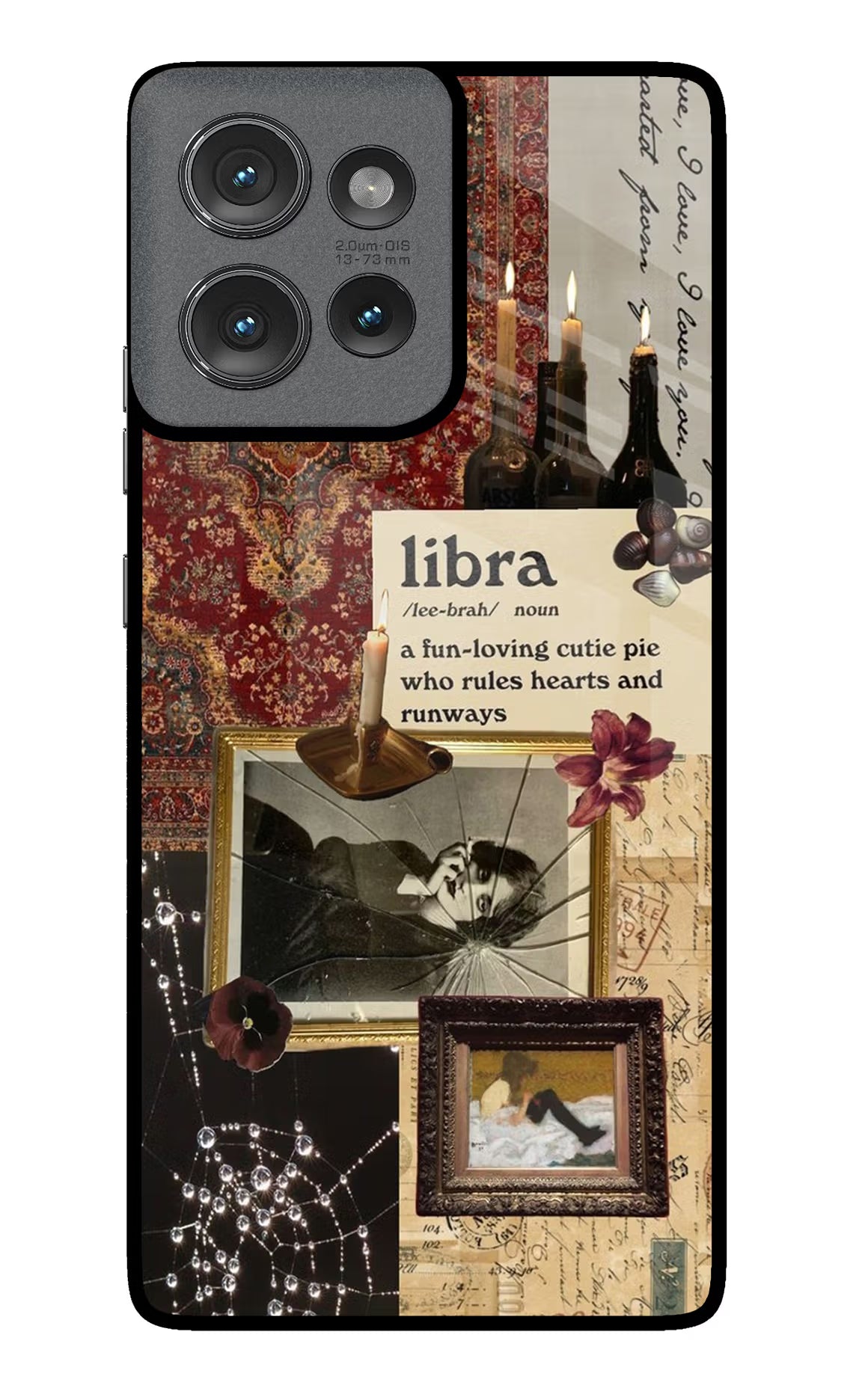 Libra Zodiac Moto Edge 50 Glass Case Back Cover by Casekaro