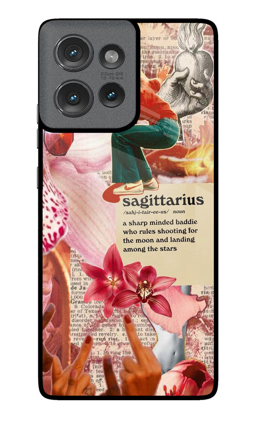 Sagittarius Zodiac Moto Edge 50 Glass Case
