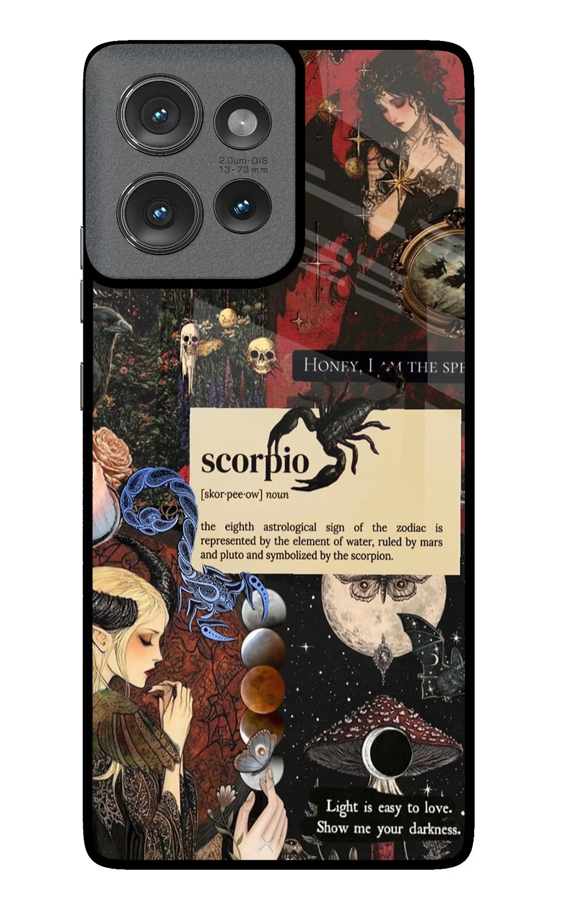 Scorpio Zodiac Moto Edge 50 Glass Case Back Cover by Casekaro