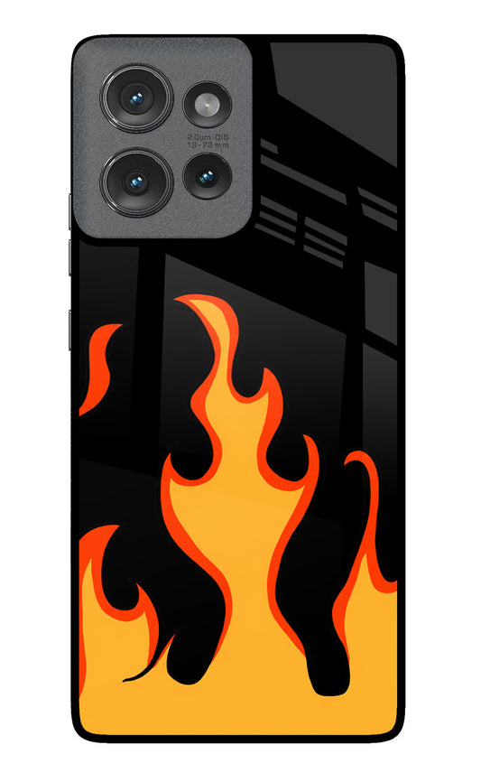 Fired Up – Black Moto Edge 50 Glass Case