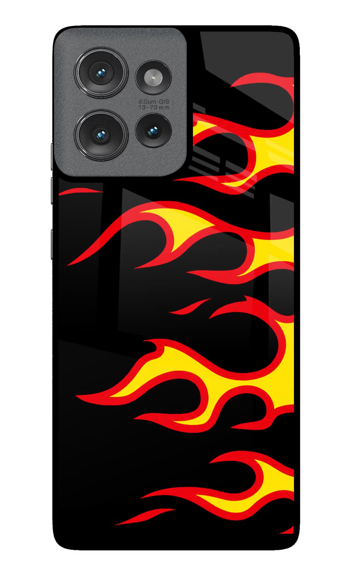 Side Sweep Flames Moto Edge 50 Glass Case
