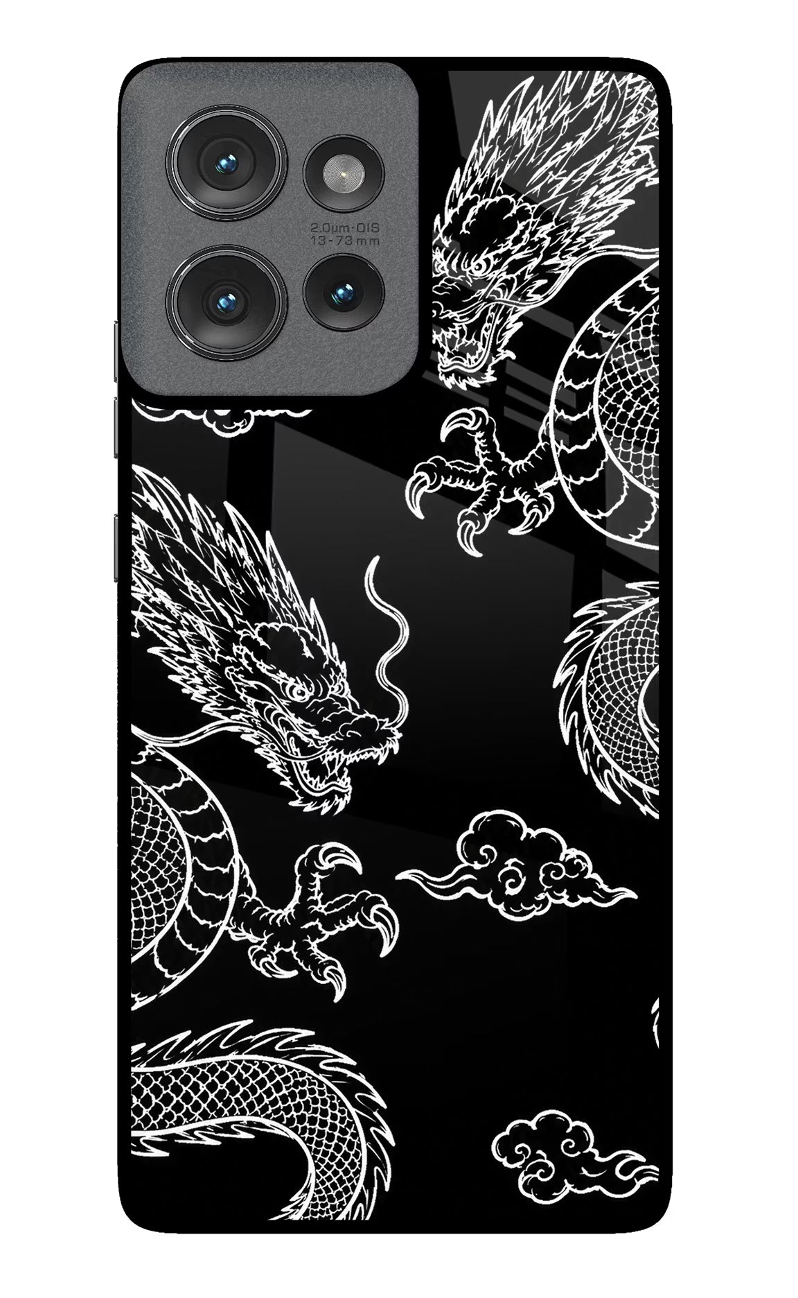 Twin Dragons Moto Edge 50 Glass Case