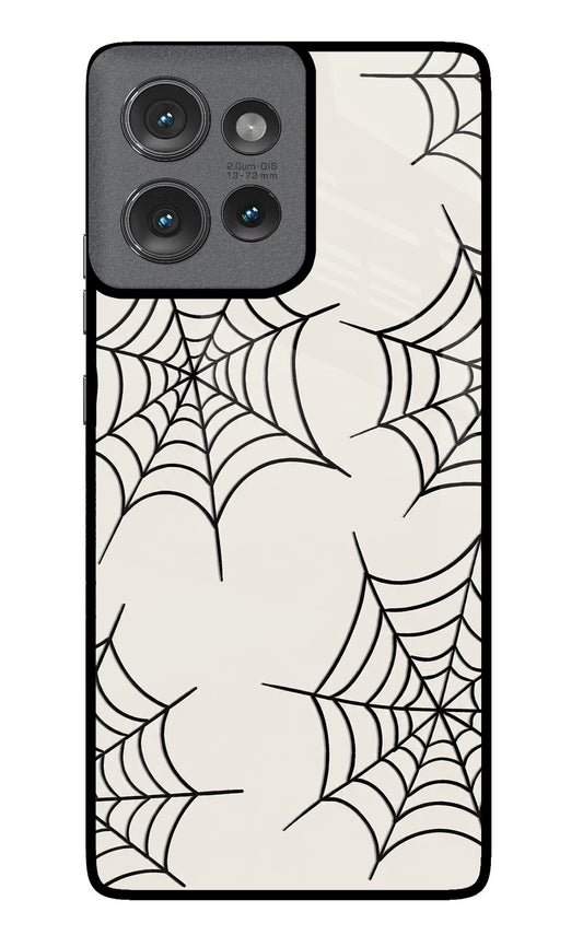 Spider Web Moto Edge 50 Glass Case