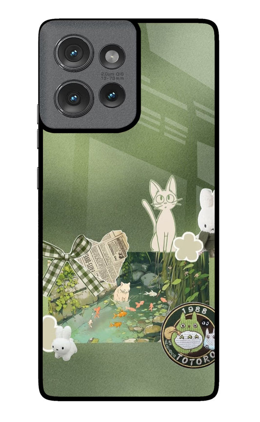 Aesthetic anime Moto Edge 50 Glass Case