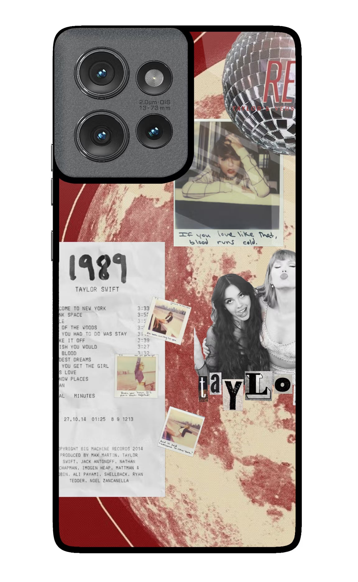 Taylor Swift Moto Edge 50 Glass Case