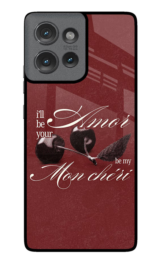 Velvet Cherry Moto Edge 50 Glass Case